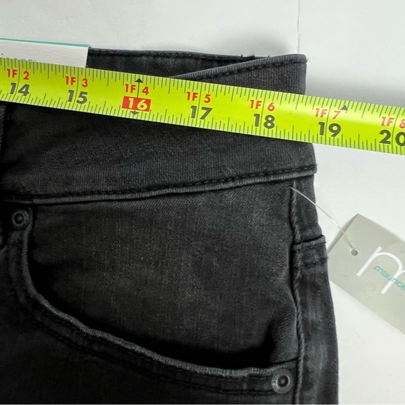 NWT m jeans by MAURICES Women’s Black Jeans Sz 18W Button Fly Distressed Stretch - Picture 10 of 15